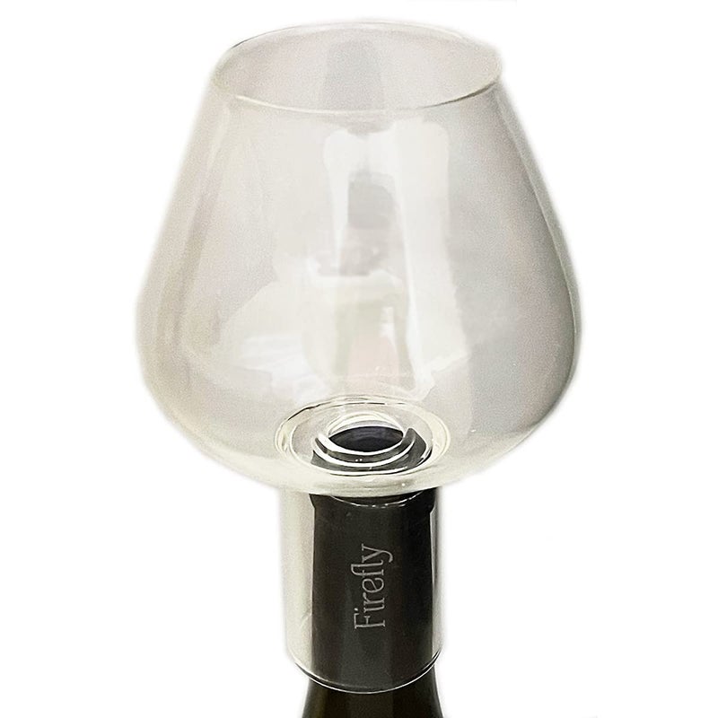 Firefly Handcrafted Glass Hurricane Lamp Chimney Globe - Oil Lamp Glass Replacement - Wine Bottle Flame Protector, 6-Inch Borosilicate Glass Globe, Standard Wine Bottle Neck Fit, Decorative Home Lighting - Image 1